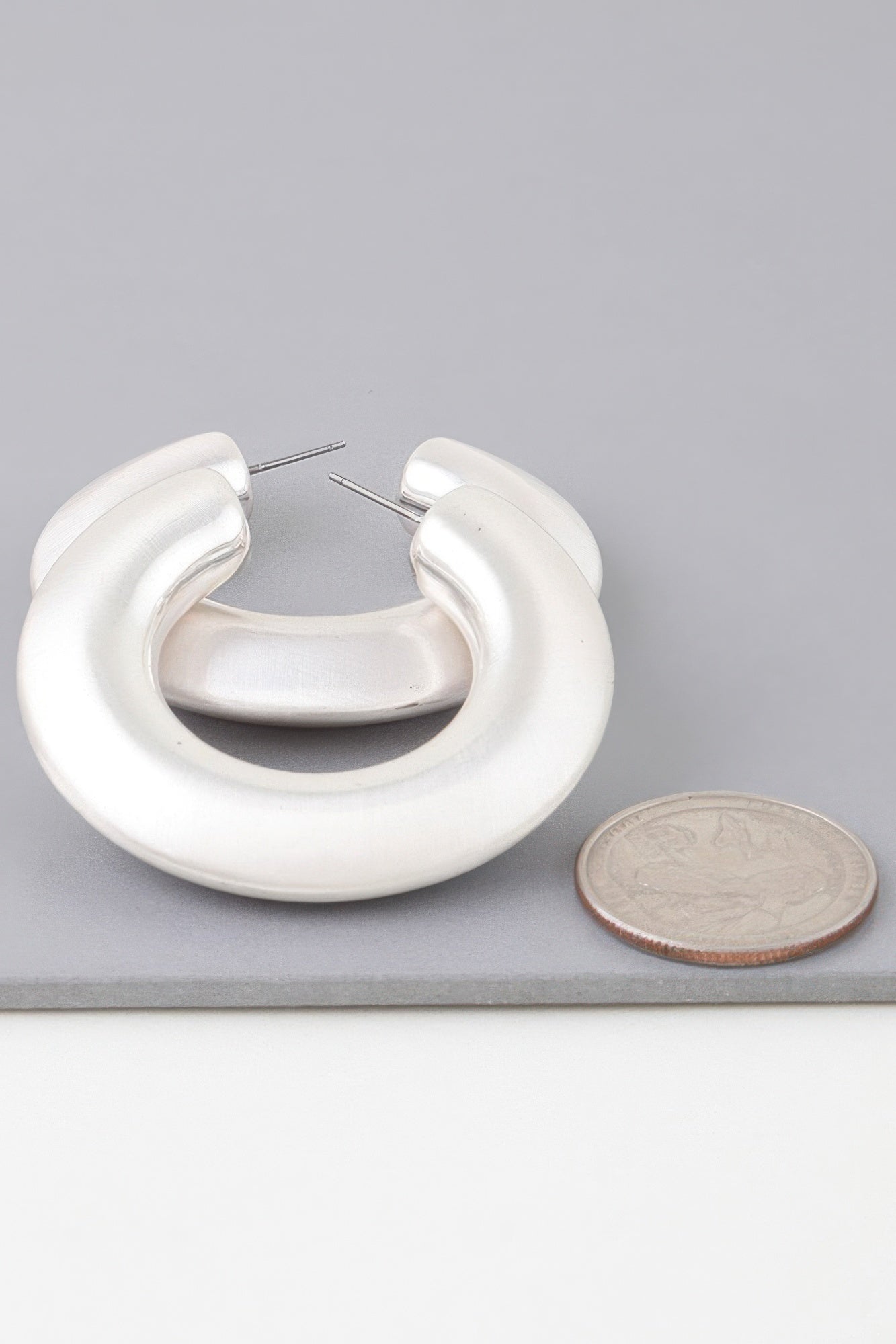 Matte Modern Hoop Earrings - Tigbul's Variety Fashion Shop