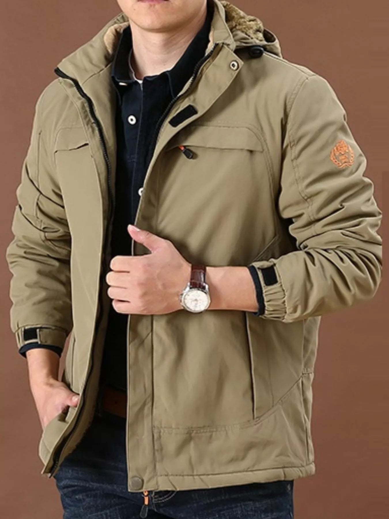 Men's Plus Size Warm Fleece Lined Hooded Jacket - Tigbul's Variety Fashion Shop