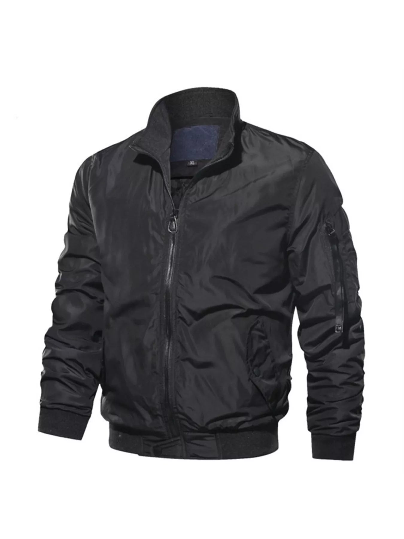 Men's Plus Size Zip Up Lightweight Bomber Jacket - Tigbul's Variety Fashion Shop