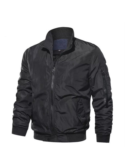 Men's Plus Size Zip Up Lightweight Bomber Jacket - Tigbul's Variety Fashion Shop