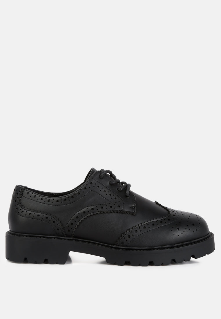 Milou Lug Sole Derby Shoes - Tigbul's Variety Fashion Shop