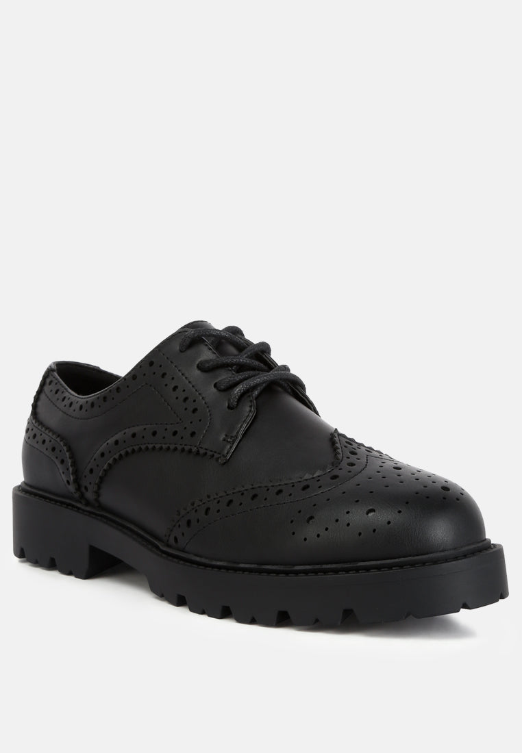 Milou Lug Sole Derby Shoes - Tigbul's Variety Fashion Shop