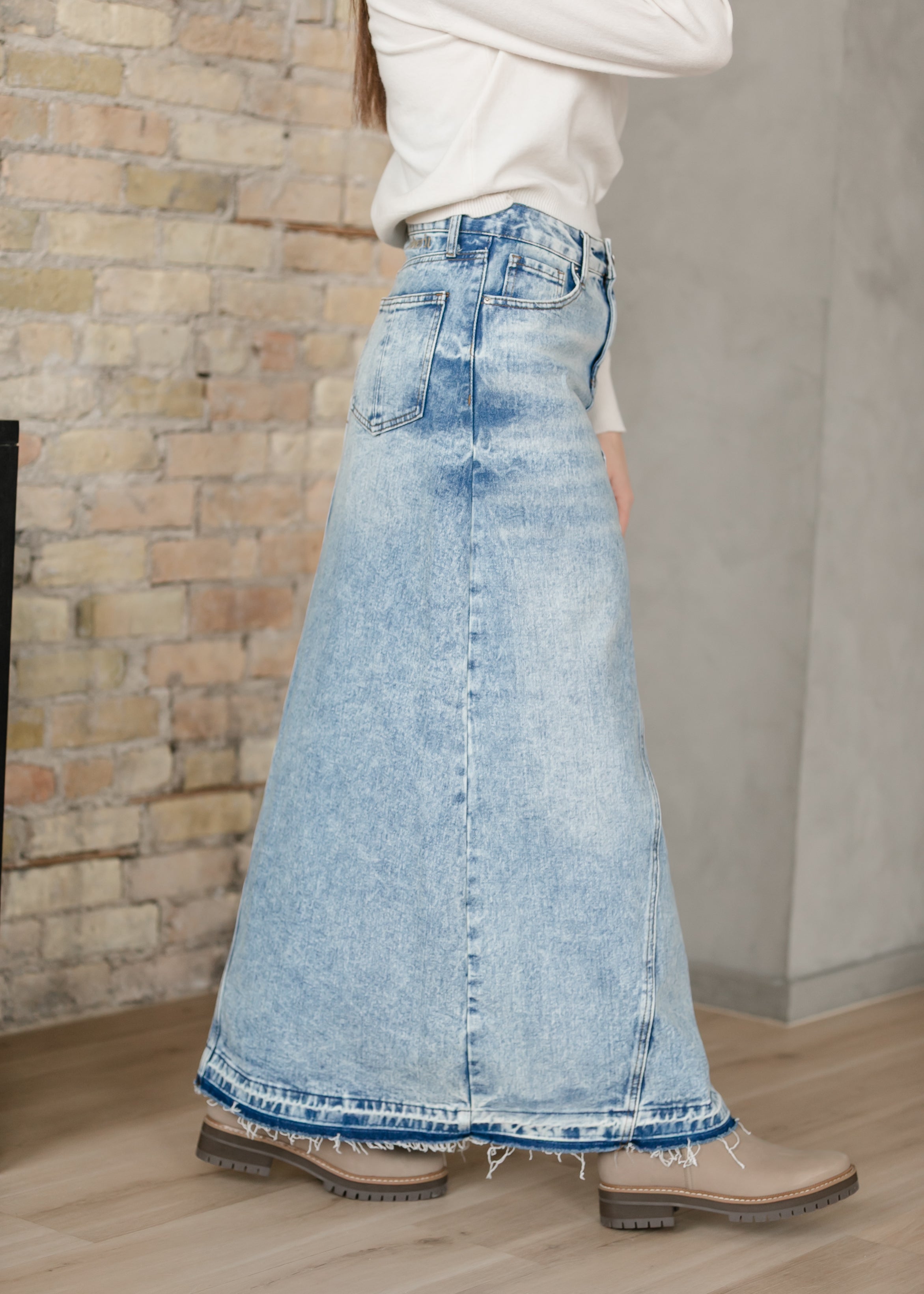 Mina Denim Maxi Skirt