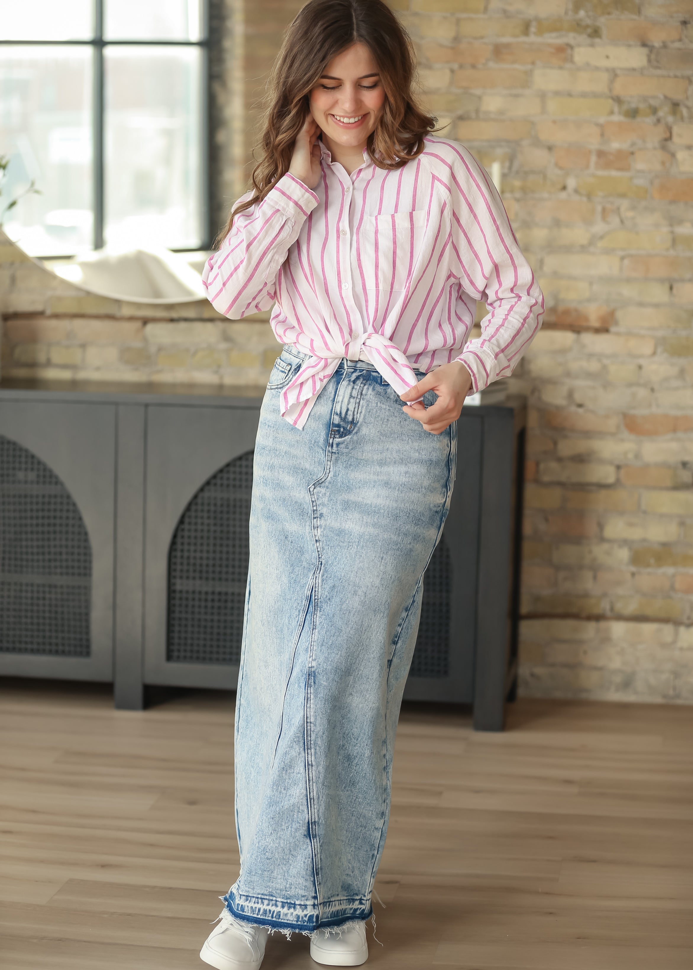 Mina Denim Maxi Skirt