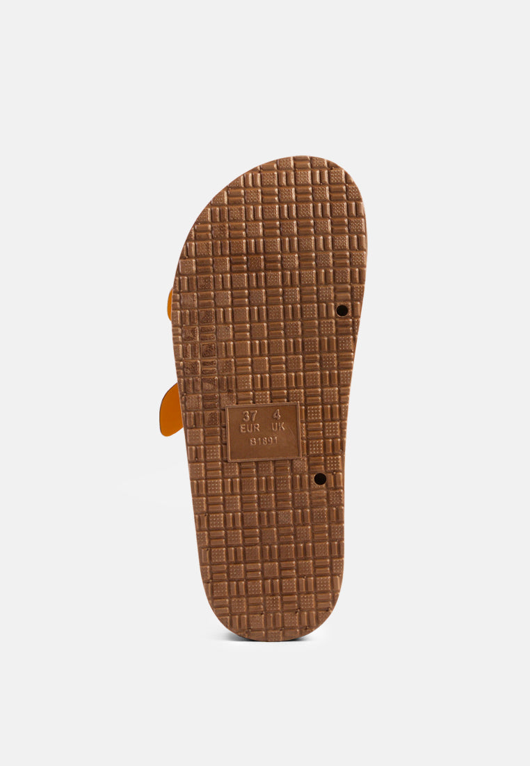 Minata Platform Buckled Slide Sandals - Tigbul's Variety Fashion Shop