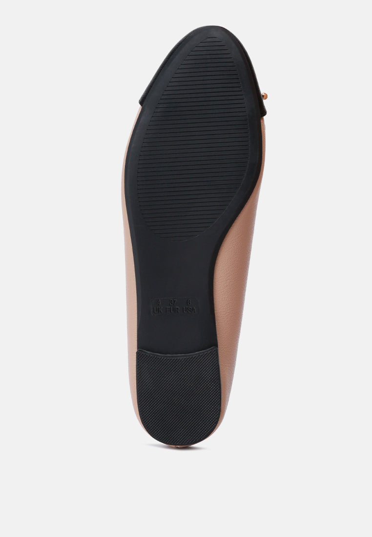 Minato Two Tone Ballet Flats - Tigbul's Variety Fashion Shop