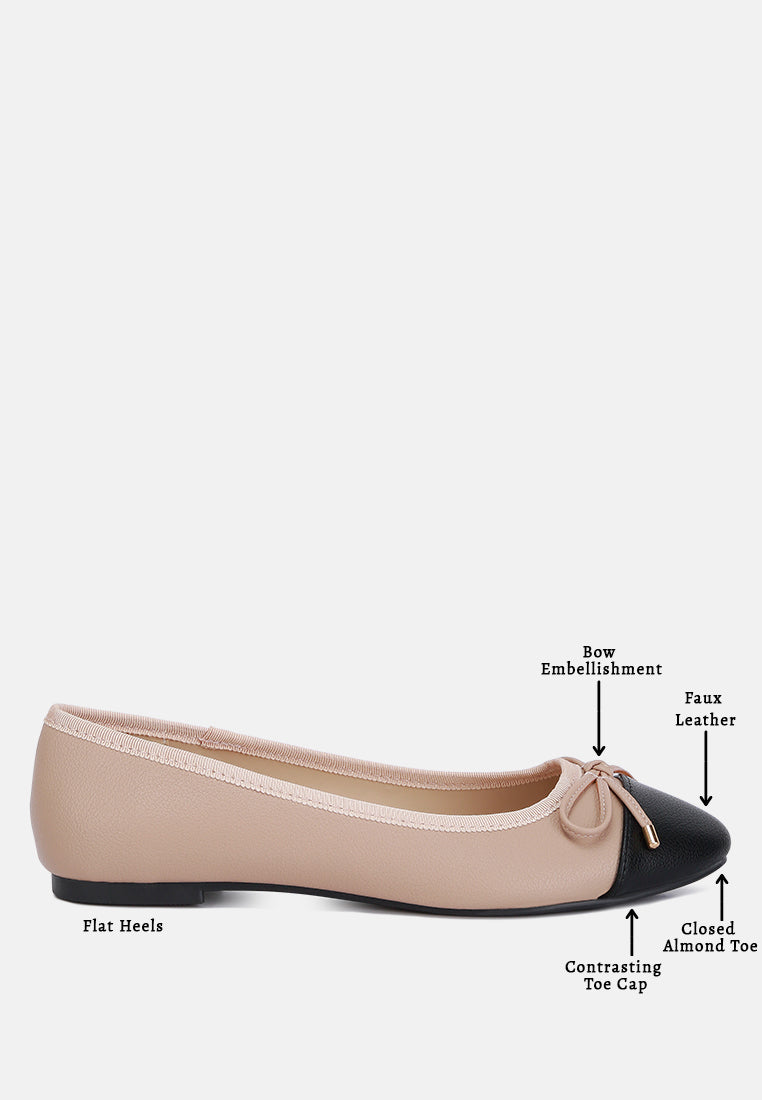 Minato Two Tone Ballet Flats - Tigbul's Variety Fashion Shop