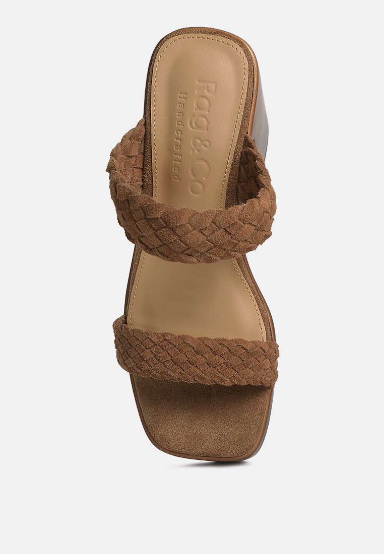 Misaki Woven Suede Strap Platform Sandals - Tigbul's Variety Fashion Shop