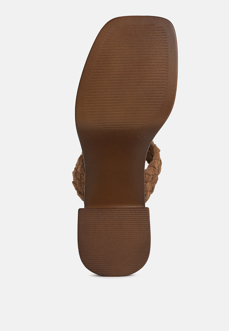 Misaki Woven Suede Strap Platform Sandals - Tigbul's Variety Fashion Shop