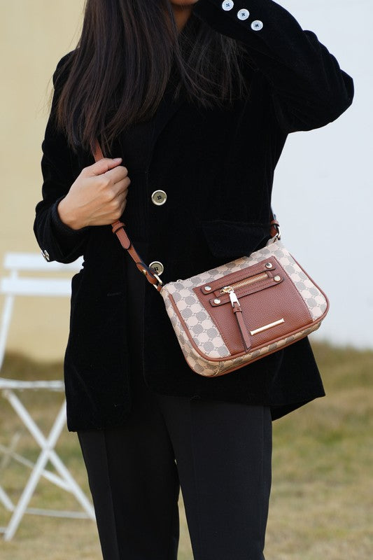 MKF Collection Essie Circular Print Crossbody Bag - Tigbul's Variety Fashion Shop