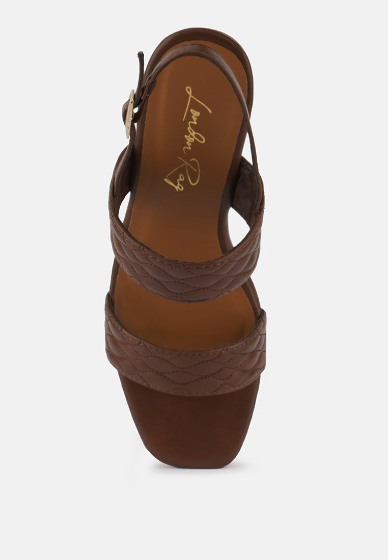 Mohana Quilted High Wedge Heel Sandals - Tigbul's Variety Fashion Shop