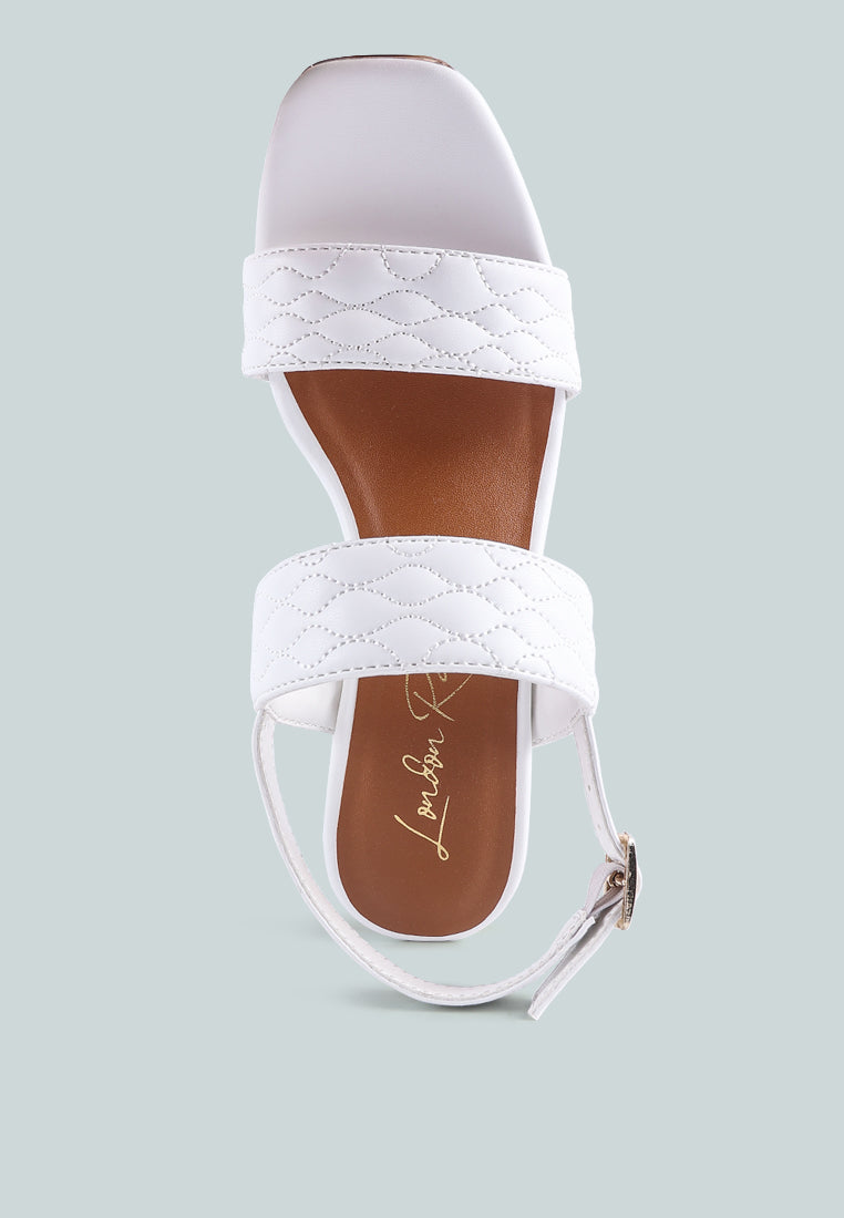Mohana Quilted High Wedge Heel Sandals - Tigbul's Variety Fashion Shop