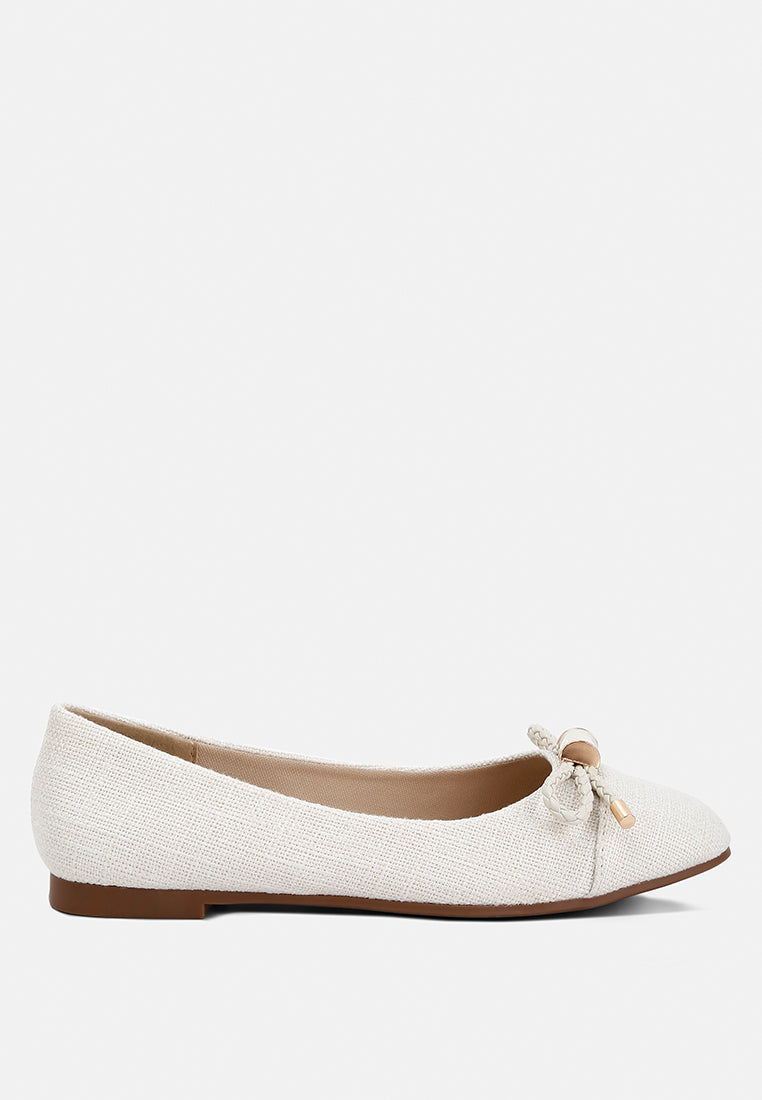 Moi Metallic Embellished Flat Ballerinas - Tigbul's Variety Fashion Shop