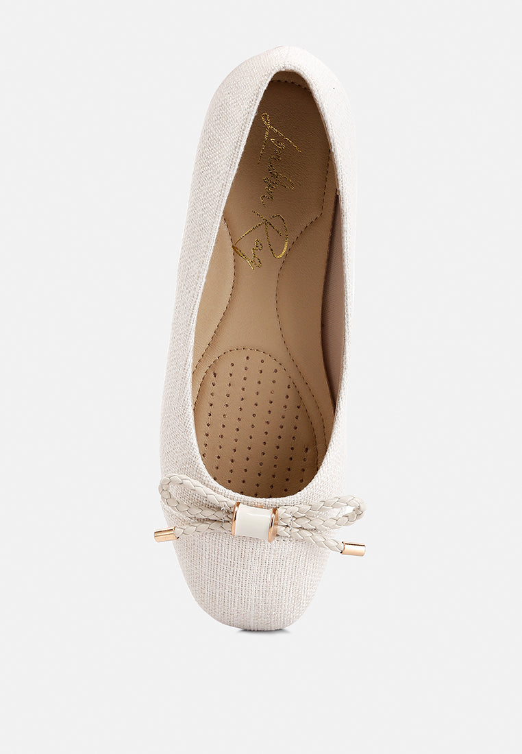 Moi Metallic Embellished Flat Ballerinas - Tigbul's Variety Fashion Shop