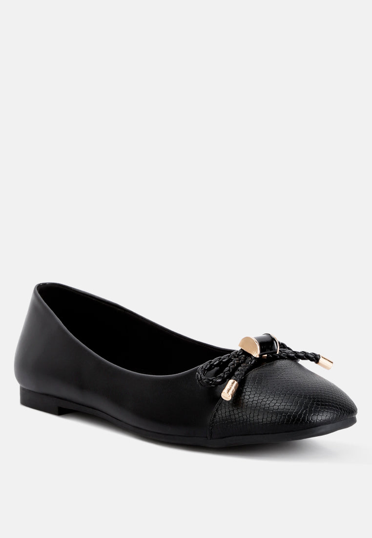 Moi Metallic Embellished Flat Ballerinas - Tigbul's Variety Fashion Shop