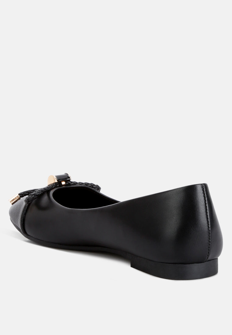 Moi Metallic Embellished Flat Ballerinas - Tigbul's Variety Fashion Shop