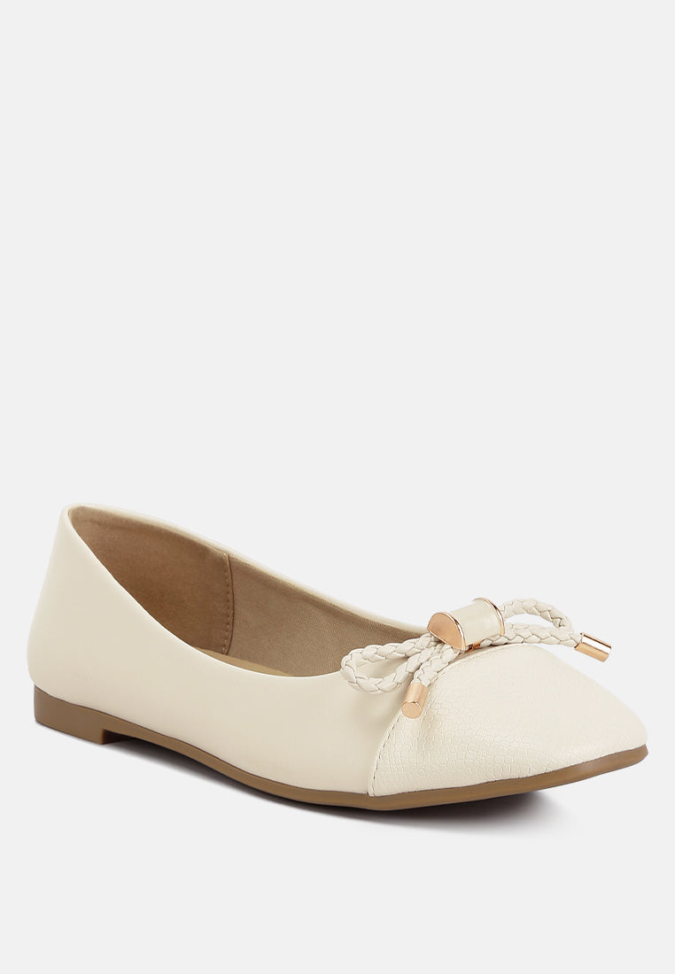 Moi Metallic Embellished Flat Ballerinas - Tigbul's Variety Fashion Shop