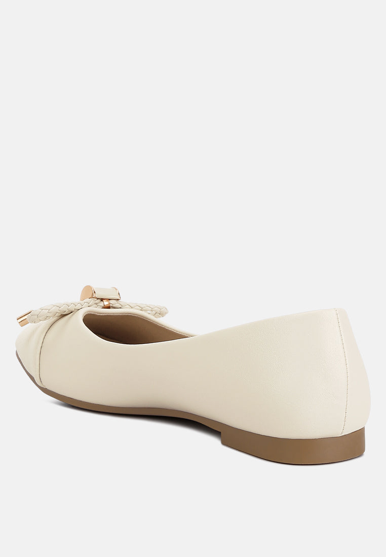 Moi Metallic Embellished Flat Ballerinas - Tigbul's Variety Fashion Shop