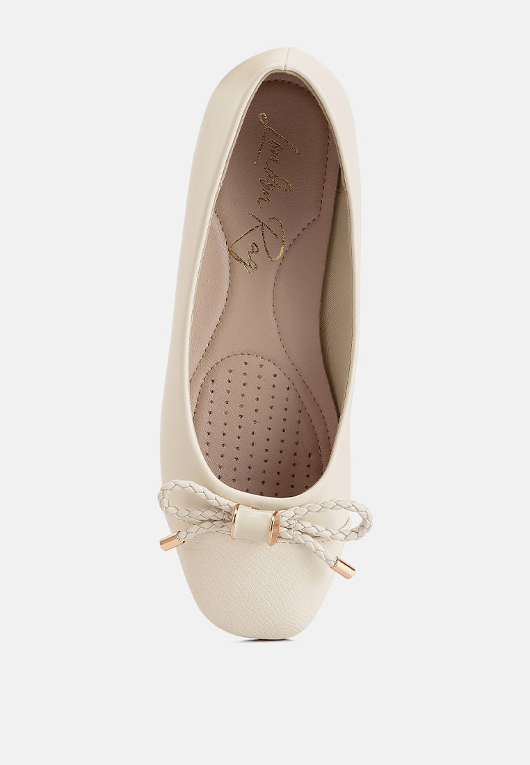 Moi Metallic Embellished Flat Ballerinas - Tigbul's Variety Fashion Shop
