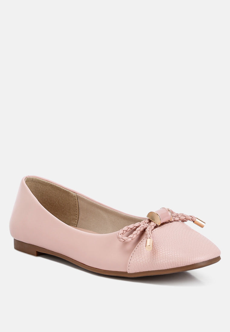 Moi Metallic Embellished Flat Ballerinas - Tigbul's Variety Fashion Shop