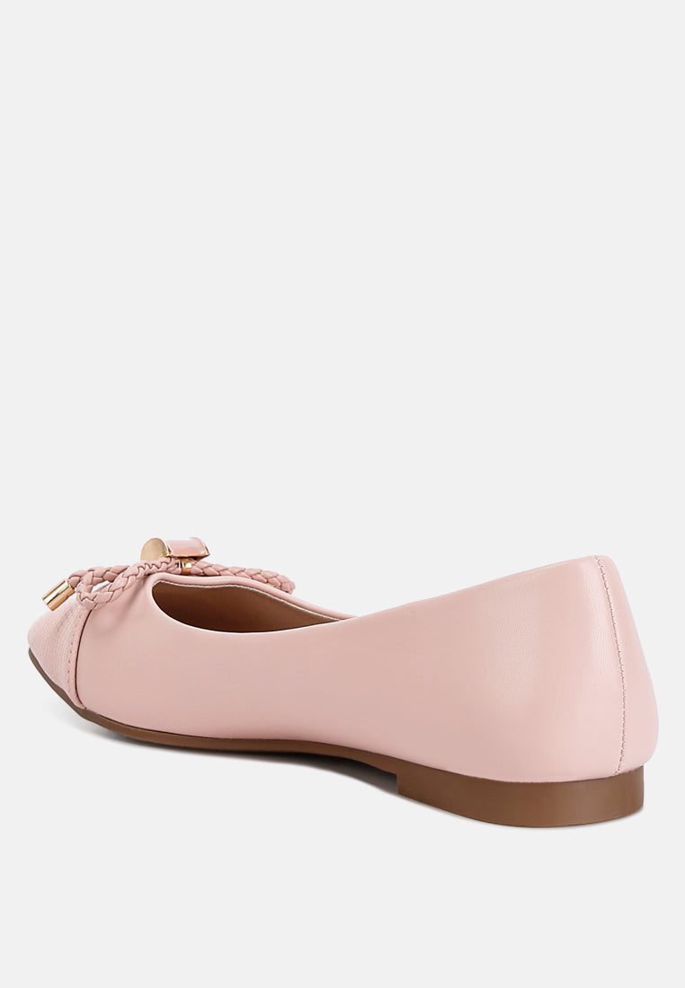Moi Metallic Embellished Flat Ballerinas - Tigbul's Variety Fashion Shop
