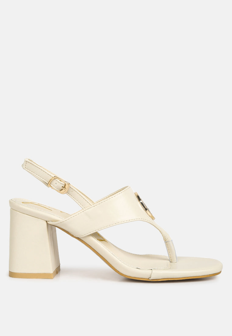 Monde Block Heel Thong Sandals - Tigbul's Variety Fashion Shop