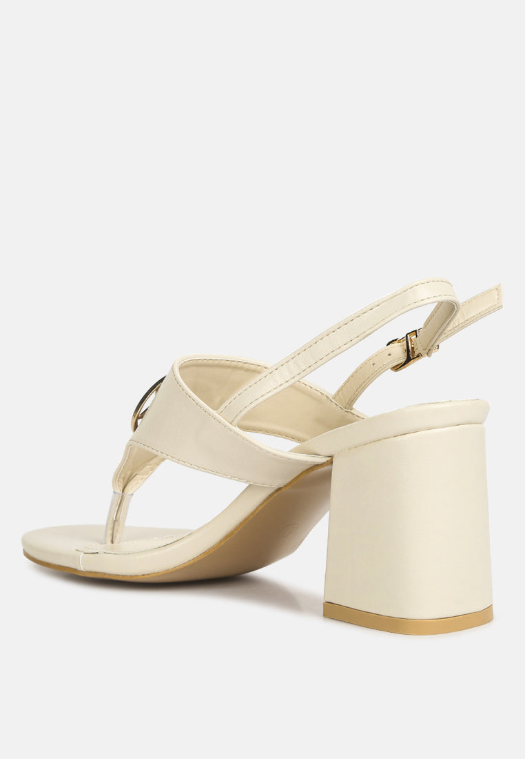 Monde Block Heel Thong Sandals - Tigbul's Variety Fashion Shop