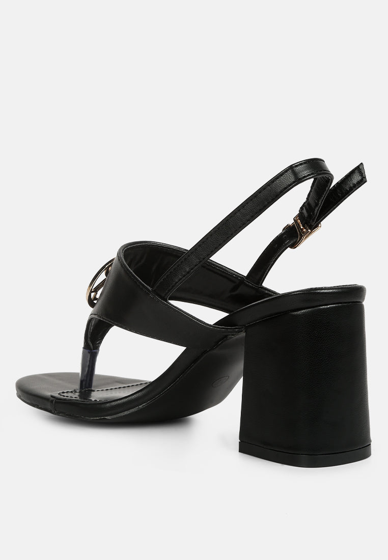 Monde Block Heel Thong Sandals - Tigbul's Variety Fashion Shop