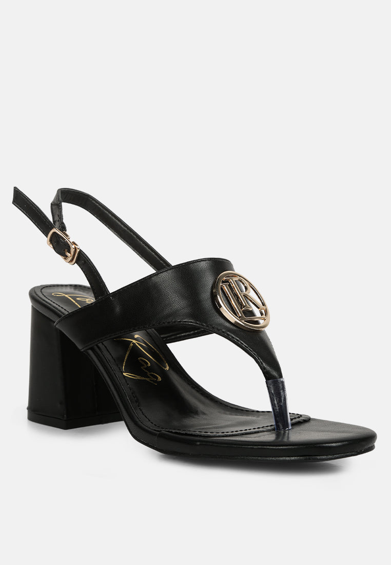 Monde Block Heel Thong Sandals - Tigbul's Variety Fashion Shop