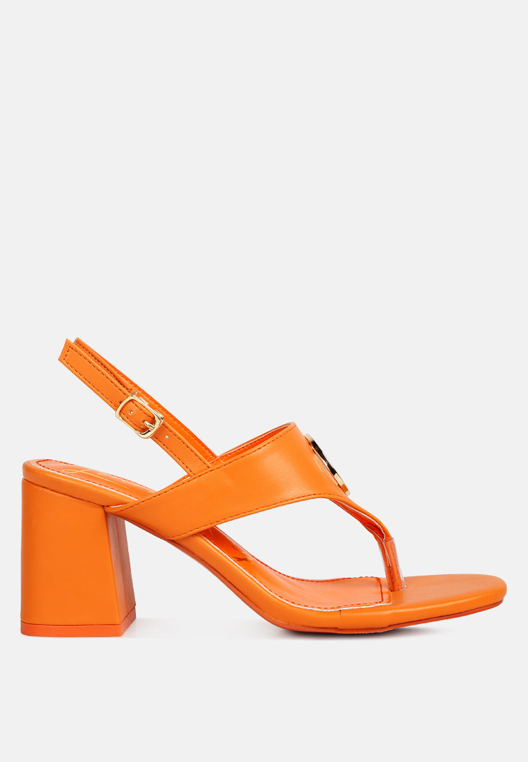 Monde Block Heel Thong Sandals - Tigbul's Variety Fashion Shop