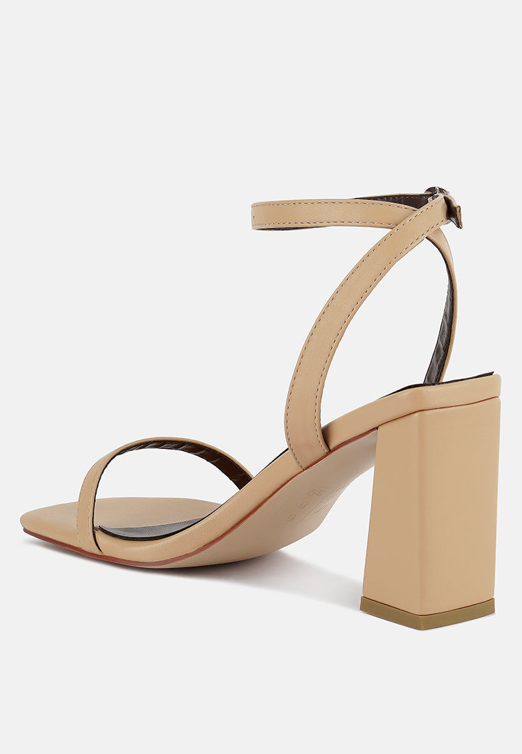 Mooncut Ankle Strap Block Heel Sandals - Tigbul's Variety Fashion Shop
