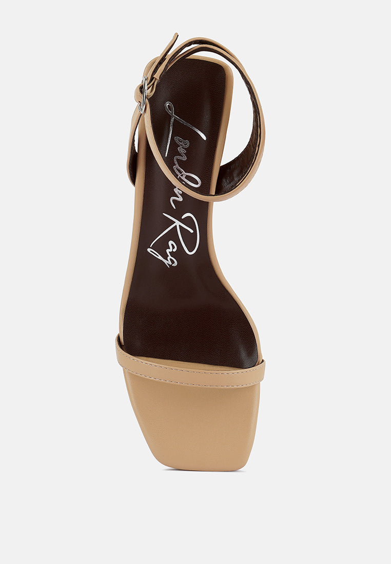 Mooncut Ankle Strap Block Heel Sandals - Tigbul's Variety Fashion Shop