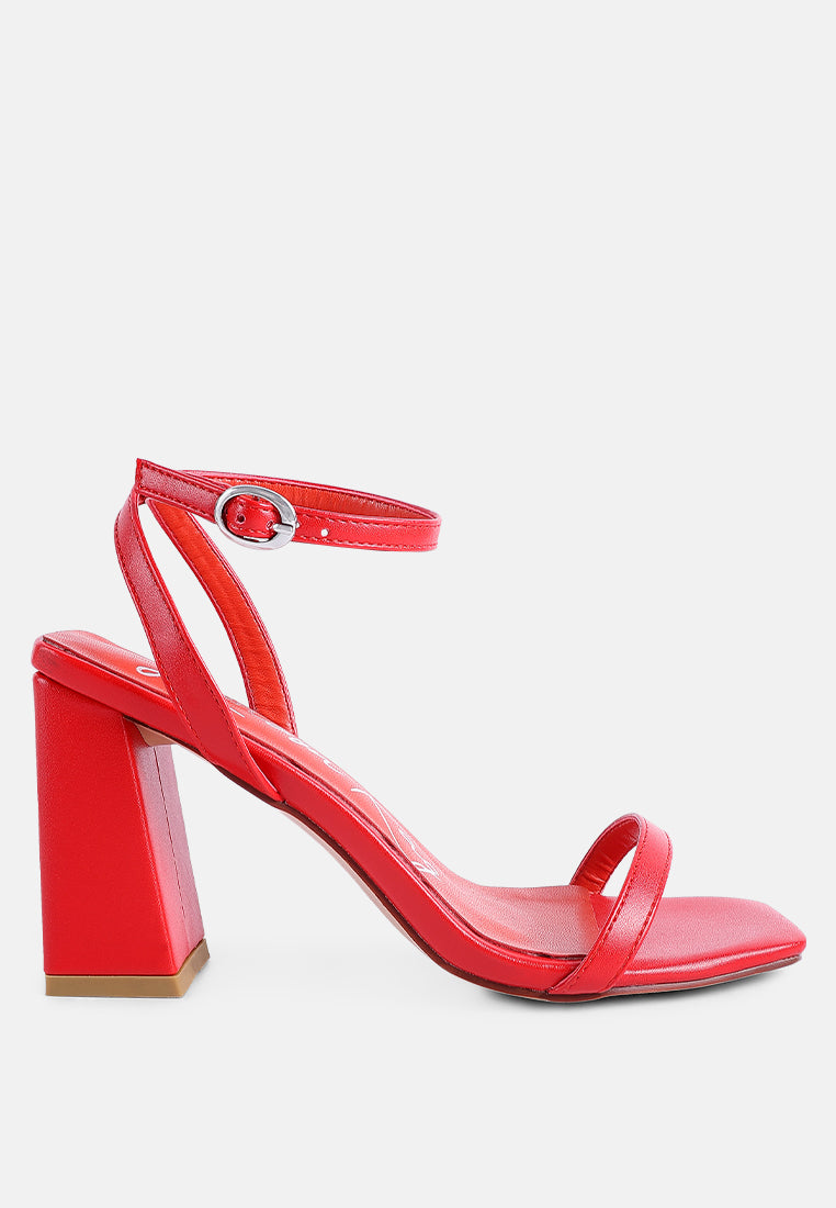 Mooncut Ankle Strap Block Heel Sandals - Tigbul's Variety Fashion Shop