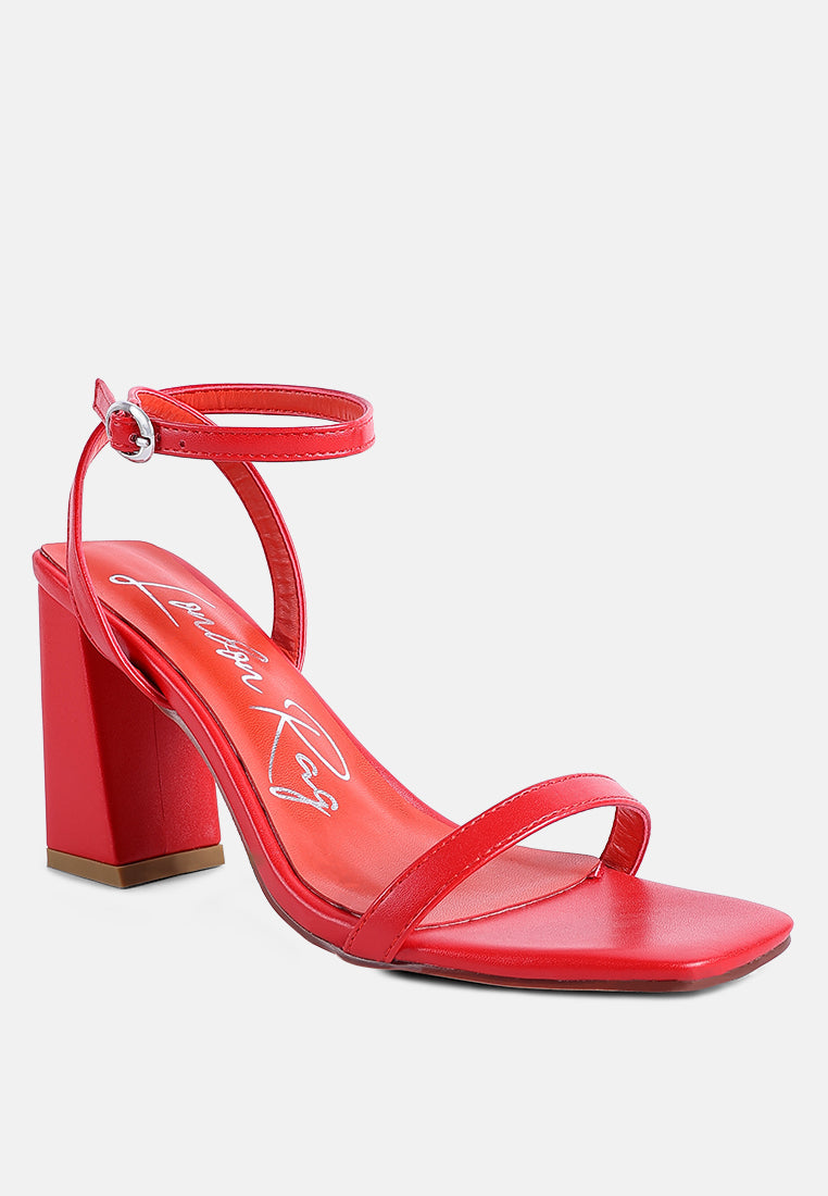 Mooncut Ankle Strap Block Heel Sandals - Tigbul's Variety Fashion Shop