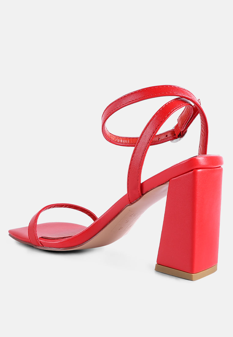 Mooncut Ankle Strap Block Heel Sandals - Tigbul's Variety Fashion Shop