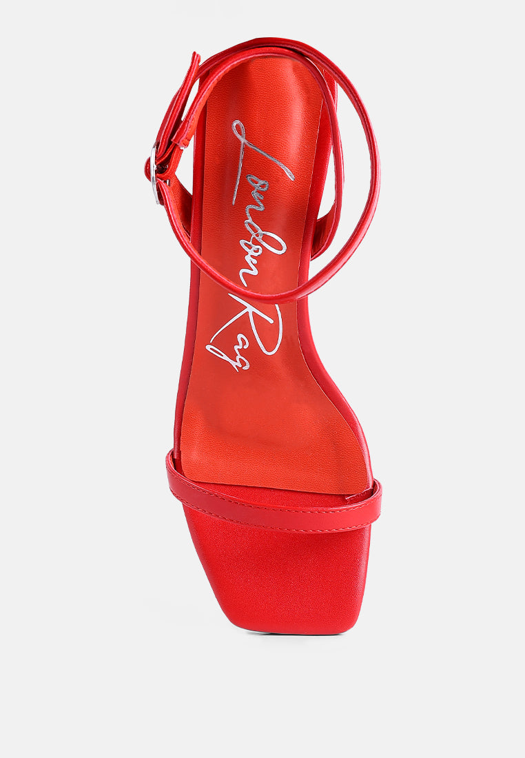 Mooncut Ankle Strap Block Heel Sandals - Tigbul's Variety Fashion Shop