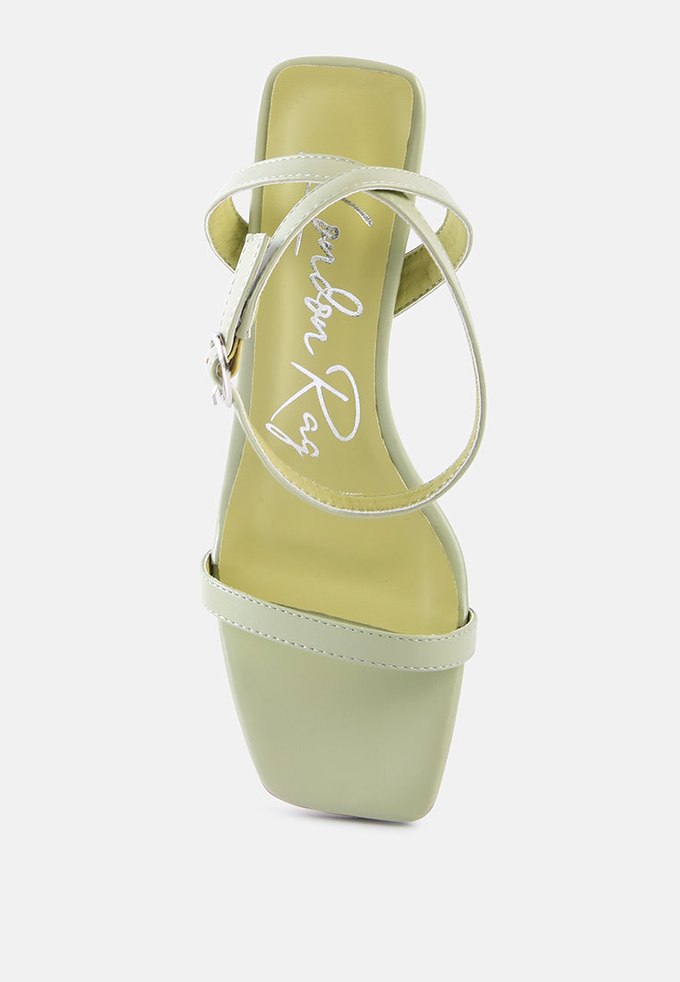 Mooncut Ankle Strap Block Heel Sandals - Tigbul's Variety Fashion Shop