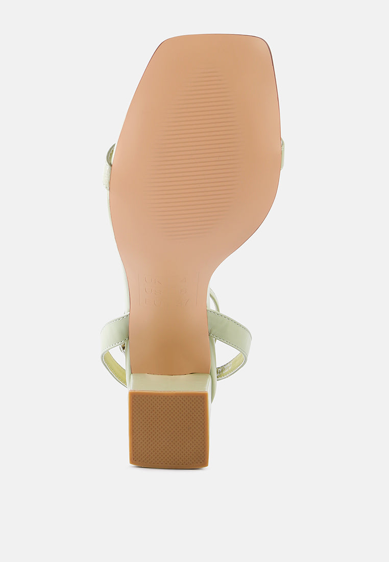 Mooncut Ankle Strap Block Heel Sandals - Tigbul's Variety Fashion Shop