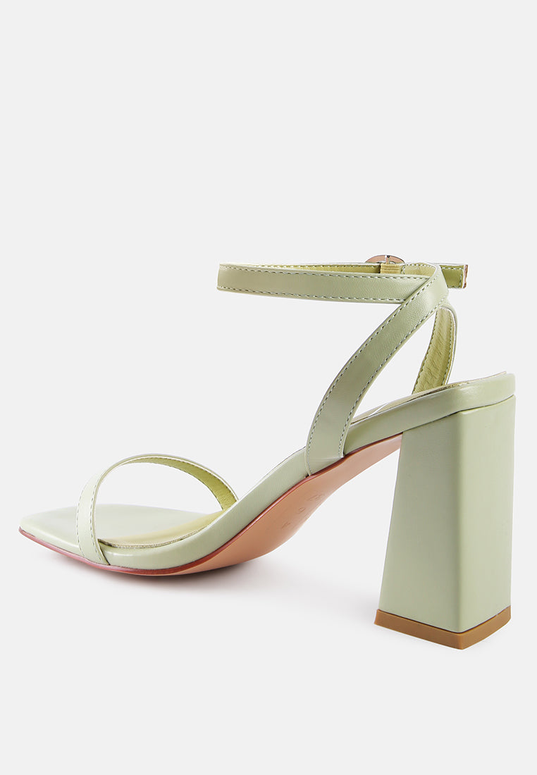 Mooncut Ankle Strap Block Heel Sandals - Tigbul's Variety Fashion Shop