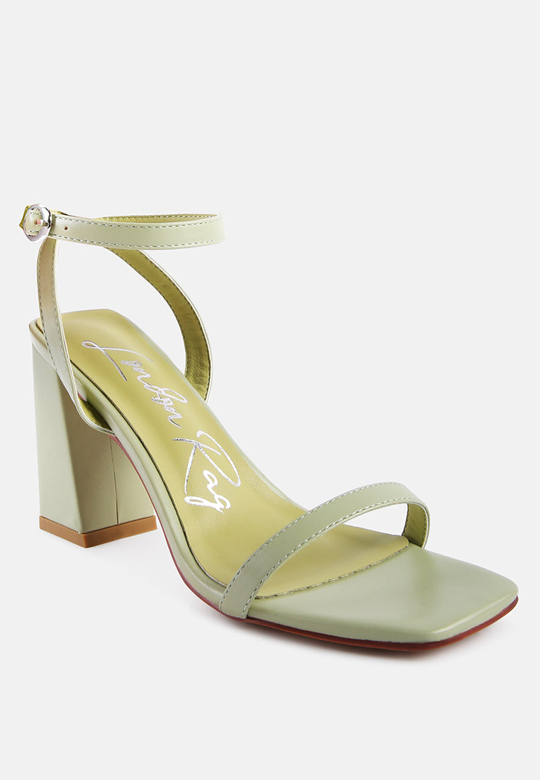 Mooncut Ankle Strap Block Heel Sandals - Tigbul's Variety Fashion Shop