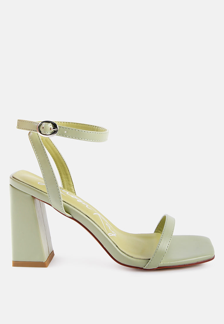 Mooncut Ankle Strap Block Heel Sandals - Tigbul's Variety Fashion Shop