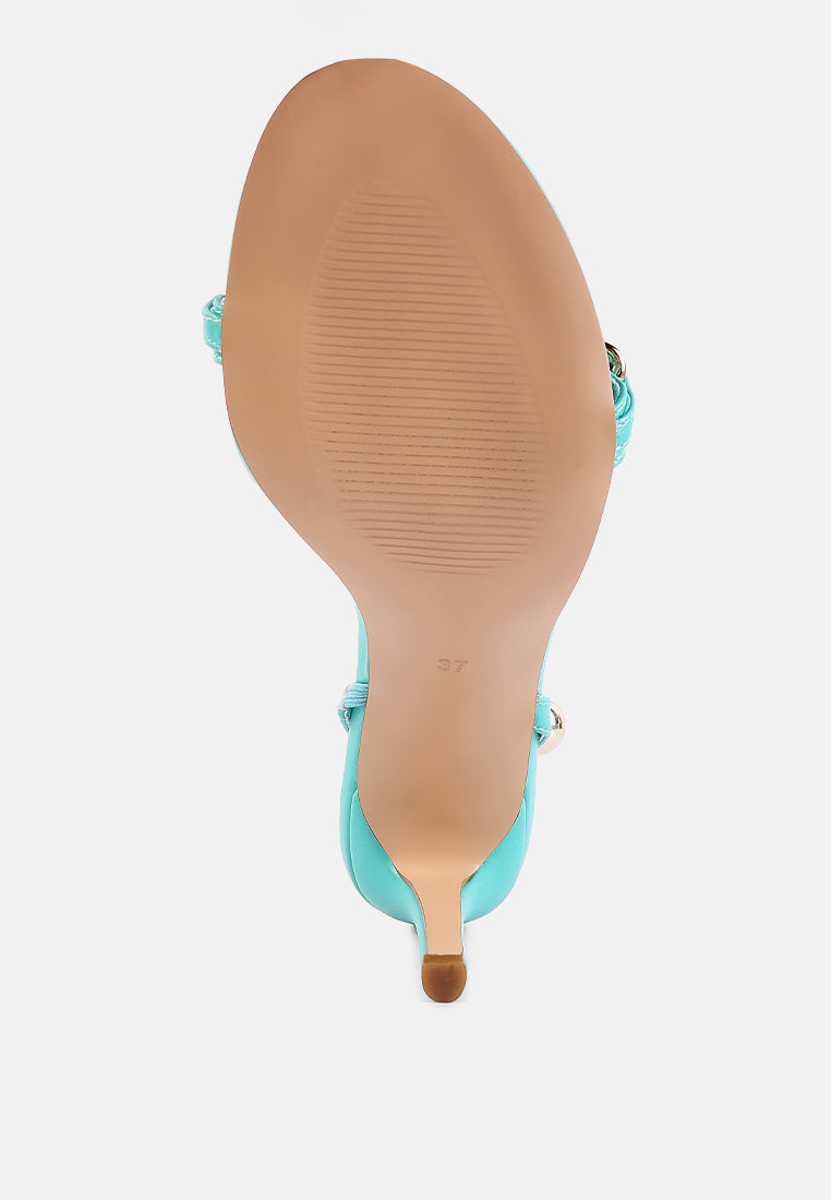 Mooning Metal Chain Strap Stiletto Sandals - Tigbul's Variety Fashion Shop