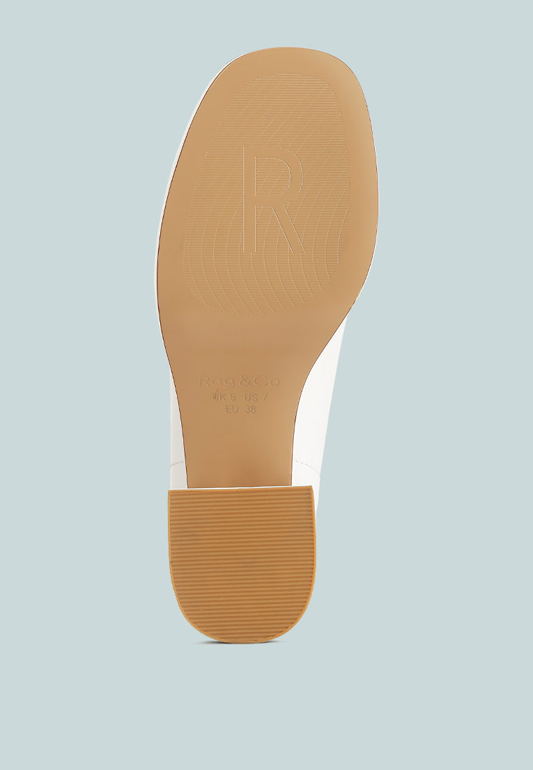 Morgan Metallic Embellishment Leather Platform Loafers - Tigbul's Variety Fashion Shop