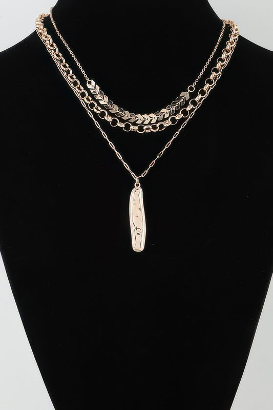 Multi Abstract Bar Chain Necklace - Tigbul's Variety Fashion Shop