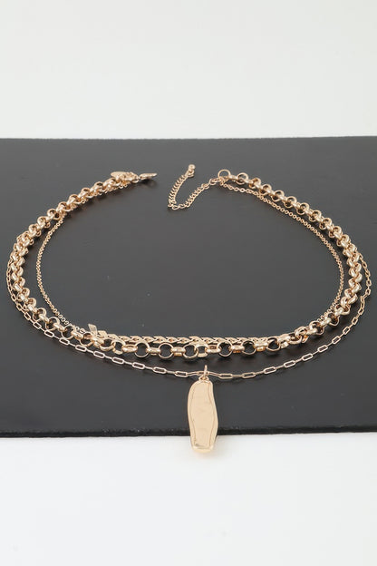 Multi Abstract Bar Chain Necklace - Tigbul's Variety Fashion Shop