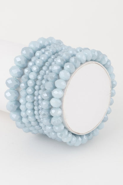 Multi Crystal Beaded Bracelet - Tigbul's Variety Fashion Shop