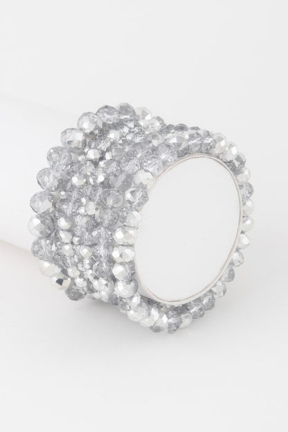 Multi Crystal Beaded Bracelet - Tigbul's Variety Fashion Shop