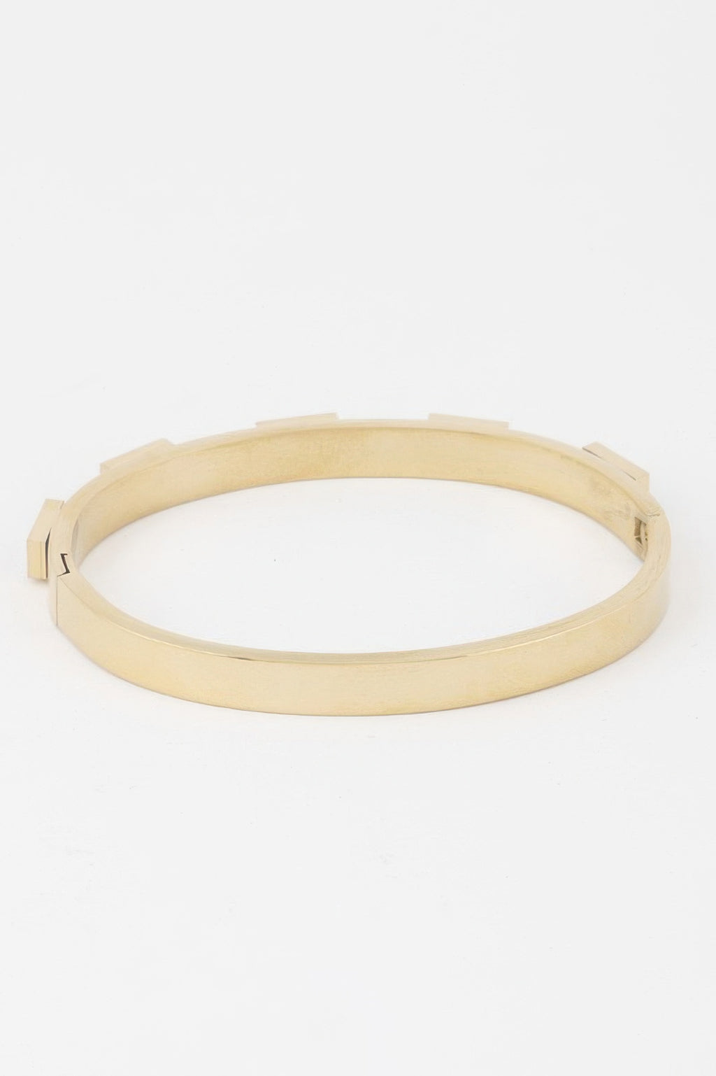 Gold multi-crystal clasp bracelet, rectangular crystal settings on cuff