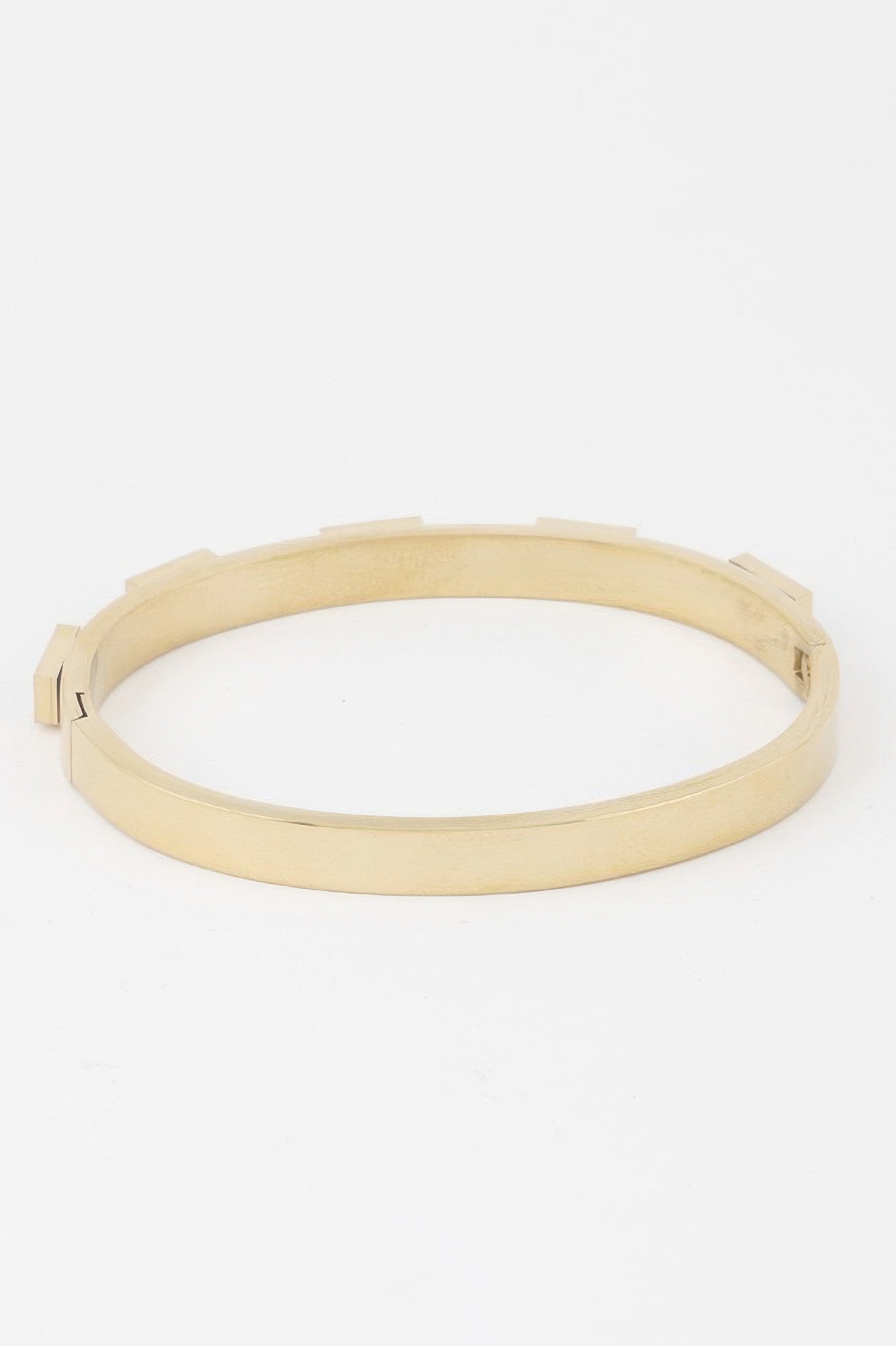 Gold multi-crystal clasp bracelet, rectangular crystal settings on cuff