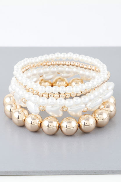 Multi Heart Stone Beaded Bracelet - Tigbul's Variety Fashion Shop